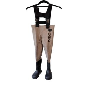 Oakiwear Kids Fishing Waders Tan Black Size 2T Boots 6T